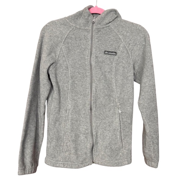 Columbia Jackets & Blazers - Columbia Benton Springs Women's Small Full Zip Hooded Fleece Jacket Heather Grey